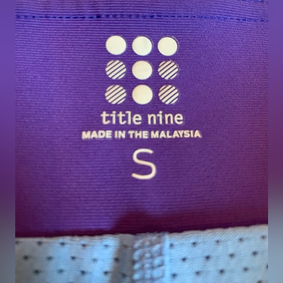 Title Nine skort Small purple lined laser cut geometric overlay scallop edge - Picture 3 of 10